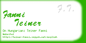 fanni teiner business card